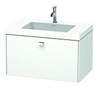 Duravit Brioso c-bonded vasque avec soubassement BR4601O1018, 80x48cm, Weiß Matt / chrome, trou robinetterie 2000