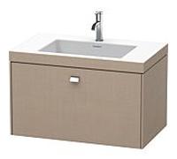 Duravit Brioso c-bonded vasque avec soubassement BR4601O1075, 80x48cm, Leinen / chrome, trou pour robinet 2000