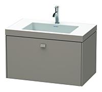 Duravit Brioso c-bonded vasque avec soubassement BR4601O4343, 80x48cm, Basalt Matt , trou robinetterie 2000