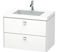 Duravit Brioso c-bonded vasque avec soubassement BR4606N1018, 80x48cm, Weiß Matt / chrome, sans robinet.