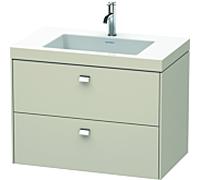 Duravit Brioso c-bonded vasque avec soubassement BR4606O1091, 80x48cm, Taupe / chrome, trou pour robinet 2000