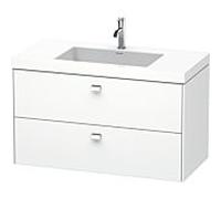 Duravit Brioso c-bonded vasque avec soubassement BR4607O1018, 100x48cm Weiß Matt / chrome, trou pour robinet 2000