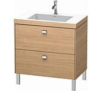 Duravit Brioso c-bonded vasque avec soubassement BR4701O1052, 80x48cm, Europ. Chêne / chrome, 2000 .