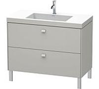 Duravit Brioso c-bonded vasque avec soubassement BR4702N0707, 100x48cm, Betongrau Matt , sans Betongrau Matt .