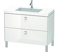 Duravit Brioso c-bonded vasque avec soubassement BR4702O1022 100x48cm, blanc brillant / chrome, 2000 .