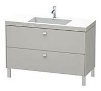 Duravit Brioso c-bonded vasque avec soubassement BR4703N0707, 120x48cm, Betongrau Matt , sans Betongrau Matt .