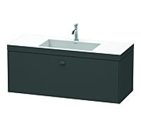Duravit Brioso c-bonded vasque avec sous-structure BR4603O4949, 120x48cm, Graphit Matt , trou pour robinet 2000