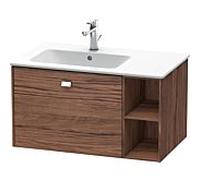 Duravit Brioso Meuble sous lavabo BR401201021 820x479mm, Nussbaum Dunkel / chrome, étagère gauche