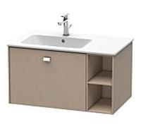 Duravit Brioso Meuble sous lavabo BR401201075 820x479mm, Leinen , tablette de gauche, poignée en chrome