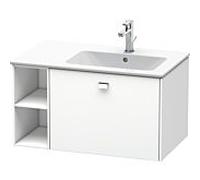 Duravit Brioso Meuble sous lavabo BR401401018 820x479mm, Weiß Matt , étagère à droite, poignée chromée