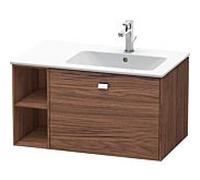 Duravit Brioso Meuble sous lavabo BR401401021 820x479mm, Nussbaum Dunkel / chrome, étagère à droite