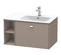 Duravit Brioso Meuble sous lavabo BR401401043 820x479mm, Basalt Matt , étagère à droite, poignée chromée