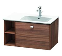 Duravit Brioso Meuble sous lavabo BR401401079 820x479mm, Nussbaum Natur / chrome, étagère à droite