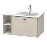 Duravit Brioso Meuble sous lavabo BR401401091 820x479mm, taupe, étagère à droite, poignée chromée