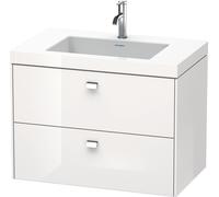 Duravit vasque Brioso c-bonded avec soubassement BR4606O1022, 80x48cm, blanc brillant / chrome, 2000 .