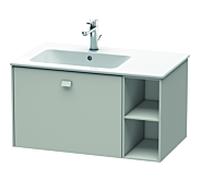 Duravit Brioso Meuble sous lavabo BR401200707 820x479mm, Betongrau Matt , étagère gauche