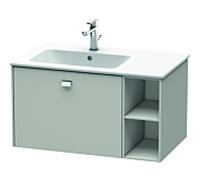 Duravit Brioso Meuble sous lavabo BR401201007 820x479mm Betongrau Matt , tablette de gauche, poignée en chrome