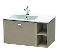 Duravit Brioso Meuble sous lavabo BR401201075 820x479mm, Leinen , tablette de gauche, poignée en chrome