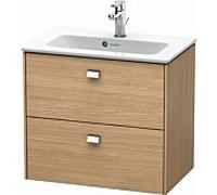 Duravit Brioso Meuble sous lavabo BR411001052 Compact 620x553 Europ. Chêne, 2 plaques, poignée chromée