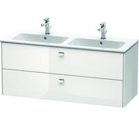 Duravit Brioso Meuble sous-lavabo suspendu 129,0 x 47,9 cm, avec 2 tiroirs, avec découpe pour siphon et tablier, pour lavabo ME by Starck 233613, BR410501022, Couleur: Décor blanc lustré, poignée chro