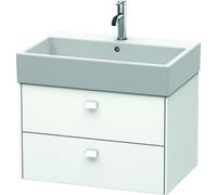 Duravit Brioso Meuble sous-lavabo suspendu 68,4 x 45,9 cm, 2 tiroirs, avec découpe pour siphon et tablier, pour lavabo Vero Air 235070, BR415401073, Couleur: Décor cerisier du Tessin, manche chromé