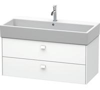Duravit Brioso Meuble sous-lavabo suspendu 98,4 x 45,9 cm, 2 tiroirs, avec découpe pour siphon et tablier, pour lavabo Vero Air 235010, BR415601073, Couleur: Décor cerisier du Tessin, manche chromé