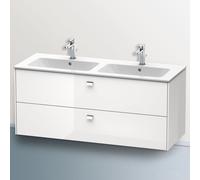 Duravit meuble sous-vasque Brioso BR410501022 1290x553 mm Weiß Hochglanz , 2 coulissants, poignée chromée