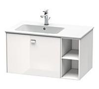 Duravit meuble sous-vasque Brioso BR401201022 820x479mm Weiß Hochglanz , étagère à gauche, poignée chromée