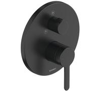 Duravit C.1 Mitigeur monocommandé pour douche encastré, rosace ronde, 2 consommateurs, inverseur douche à main/douche de tête, C14210012046, Couleur: Noir Mat