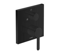 Duravit C.1 Mitigeur monocommandé encastré pour baignoire, rosace carrée, avec inverseur, C15210011046, Couleur: Noir Mat