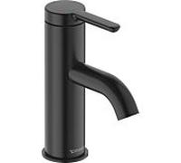 Duravit C.1 Mitigeur monocommandé pour lavabo S, FreshStart, Minusflow, saillie 91mm, sans garniture d'écoulement, C11013002046, Couleur: Noir Mat