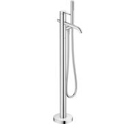 Duravit C.1 Mitigeur monocommandé pour bain au sol, saillie 201mm, support de douche et flexibles de douche inclus, C15250001010, Couleur: Chrome brillant