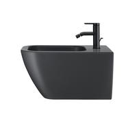 Duravit C.1 Mitigeur monocommandé pour bidet, avec garniture découlement, bec fixe avec rotule, saillie 121mm, C12400001046, Couleur: Noir Mat