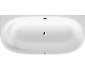 Duravit Cape Cod Bains à remous, paroi avant, un dossier incliné, habillage sans soudure, bâti-support, garniture de vidage et de trop-plein, système d'air, 1900x900mm, 760364000AS0000