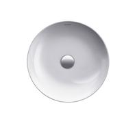Duravit Cape Cod Évier à poser, 430 mm, sans table de robinetterie, sans trop-plein, 23284300001, Couleur: Couleur intérieure blanche, couleur extérieure blanche, avec Wondergliss