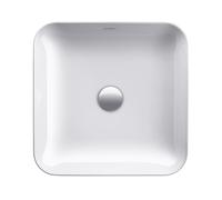 Duravit Cape Cod Évier à poser, 430x430 mm, sans table de robinetterie, sans trop-plein, 2340430000, Couleur: Couleur intérieure blanche, Couleur extérieure blanche