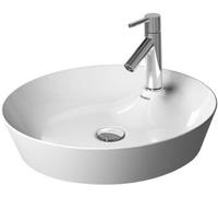 Duravit Vasque à poser Cape Cod 2328480000 Ø 48 cm, trou robinetterie îlot, sans trop-plein, blanc