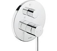 Duravit Circle mitigeur de douche à encastrer CE4210012010 Rosace ronde, inverseur, avec parties visibles, unité fonctionnelle, chromé