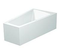 Duravit coin de baignoire à droite Paiova 7002650000000 avec revêtement et cadre en acrylique moulé, blanc