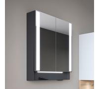 Duravit Qatego armoire de toilette, champs lumineux latéraux, 600x155x750mm, QA7150049490000, Couleur: Graphite mat/DE Fiche d'alimentation