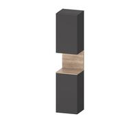 Duravit Collection One Armoires hautes, charnières à gauche, 400x360x1760mm, niche Chêne Mamorisé, QA1346L55490000, Couleur: Graphite mat