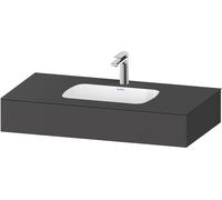 Duravit Qatego lavabo encastré avec console, 1000x550x170mm, QA4691049490000, Couleur: Graphite mat