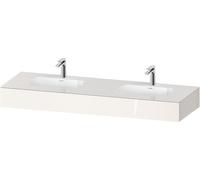 Duravit Collection One lavabo à encastrer avec console, 1600x550x170mm, lavabos double, QA4695022220000, Couleur: Blanc brillant