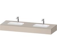 Duravit Collection One lavabo à encastrer avec console, 1600x550x170mm, lavabos double, QA4695083830000, Couleur: taupe supermatt