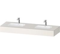 Duravit Collection One lavabo à encastrer avec console, 1600x550x170mm, lavabos double, QA4695084840000, Couleur: Blanc Supermatt