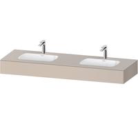 Duravit Collection One lavabo à encastrer avec console, 1600x550x170mm, lavabos double, QA4695091910000, Couleur: Taupe mat