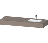 Duravit Collection One lavabo à encastrer avec console, 1600x550x170mm, vasque à droite, QA4694043430000, Couleur: Basalte mat