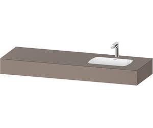 Duravit Collection One lavabo à encastrer avec console, 1600x550x170mm, vasque à droite, QA4694043430000, Couleur: Basalte mat