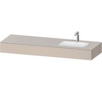 Duravit Collection One lavabo à encastrer avec console, 1600x550x170mm, vasque à droite, QA4694091910000, Couleur: Taupe mat