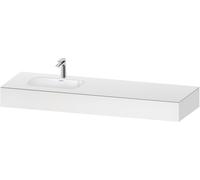 Duravit Collection One lavabo à encastrer avec console, 1600x550x170mm, vasque à gauche, QA4693018180000, Couleur: Blanc Mat